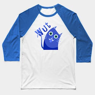 Silly blue Cat Baseball T-Shirt